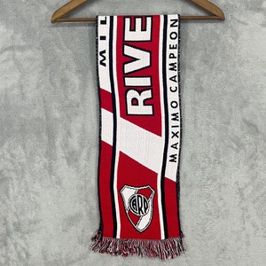 Bufanda vintage del River Plate FC, bufanda de fútbol, regalos deportivos del club de fútbol argentino, para seguidores