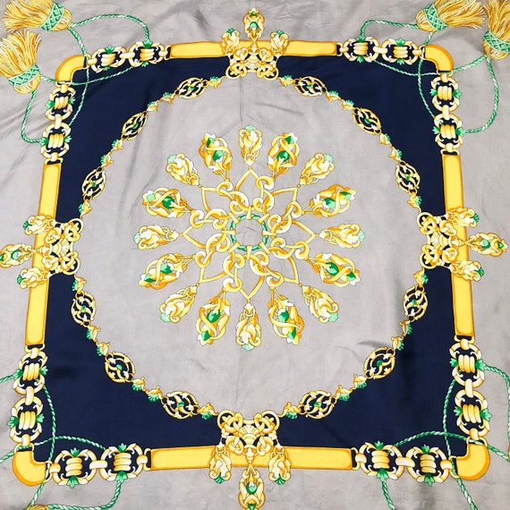 Vintage Michel Valentino Baroque Silk Scarf , Jap… - image 1