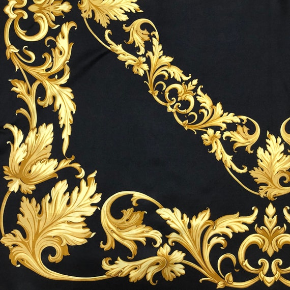 Vintage Elle Paris Silk Scarf ,Baroque Silk Shawl… - image 3