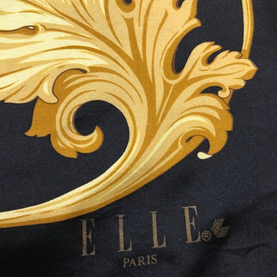 Vintage Elle Paris Silk Scarf ,Baroque Silk Shawl… - image 4