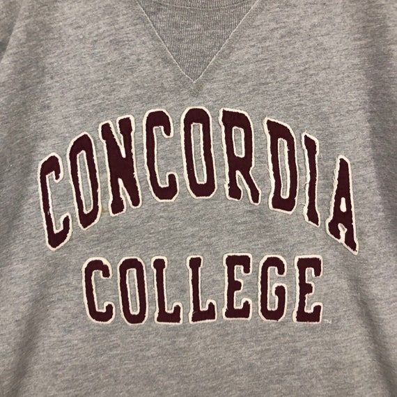 Vintage Concordia College Sweatshirt Concordia University Crewneck Gray Sweater Pullover Men Women Promo Merch Embroidered Logo Size M Etsy