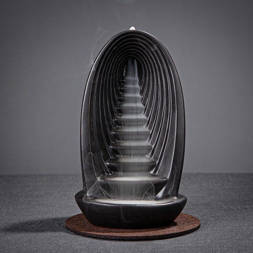 Cascading Waterfall Incense Burner Backflow Etsy