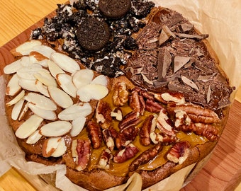 Brownie Pizza Pie Cake with Toppings (optional) | Chocolate Fudgy Brownie | Gourmet Brownie Cake | Artisan Dessert | Mother’s Day Gift