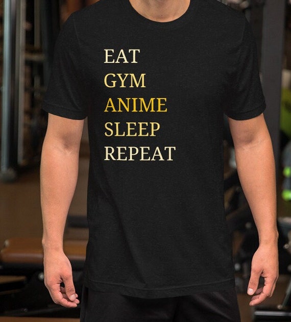 Anime Gym T shirt Etsy