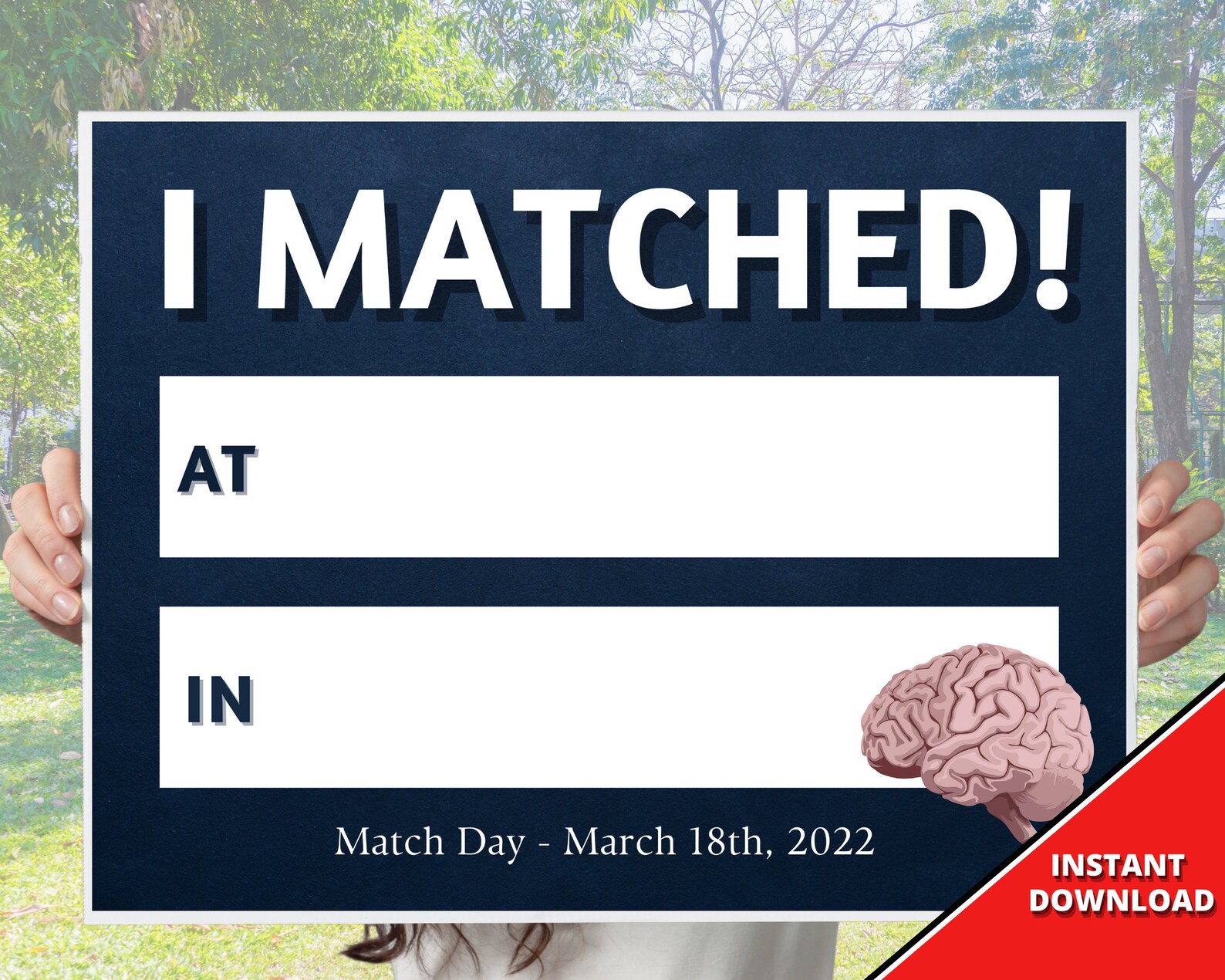 Residency Match Day 2022 Printable Sign Instant Digital Etsy