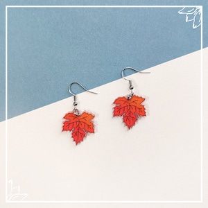 Herbst/Ahornblatt Ohrringe | Hypoallergene Basis, wasserdichter Charme und leichte Goldoptionen