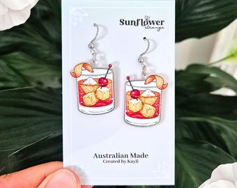 Old Fashioned Cocktail Earrings | Hypoallergenic base, Waterproof charm & Lightweight Gold Options