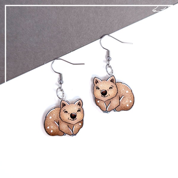 Wombat Earrings | Hypoallergenic Waterproof & Lightweight | Gold Options