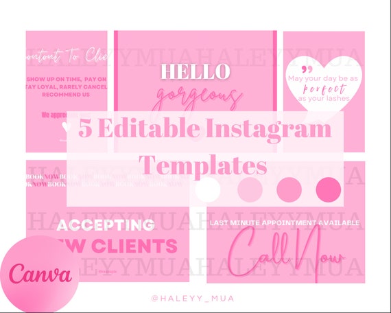 5 EDITABLE INSTAGRAM TEMPLATES | Etsy
