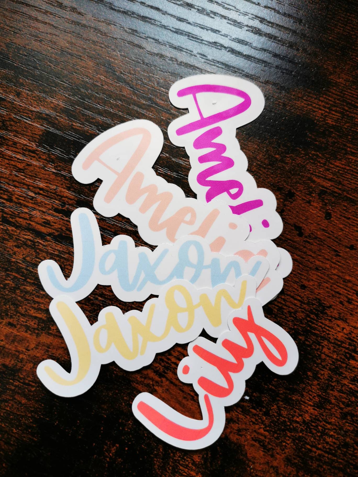 Custom Name Vinyl Sticker / Personalized Name Sticker / Waterproof ...