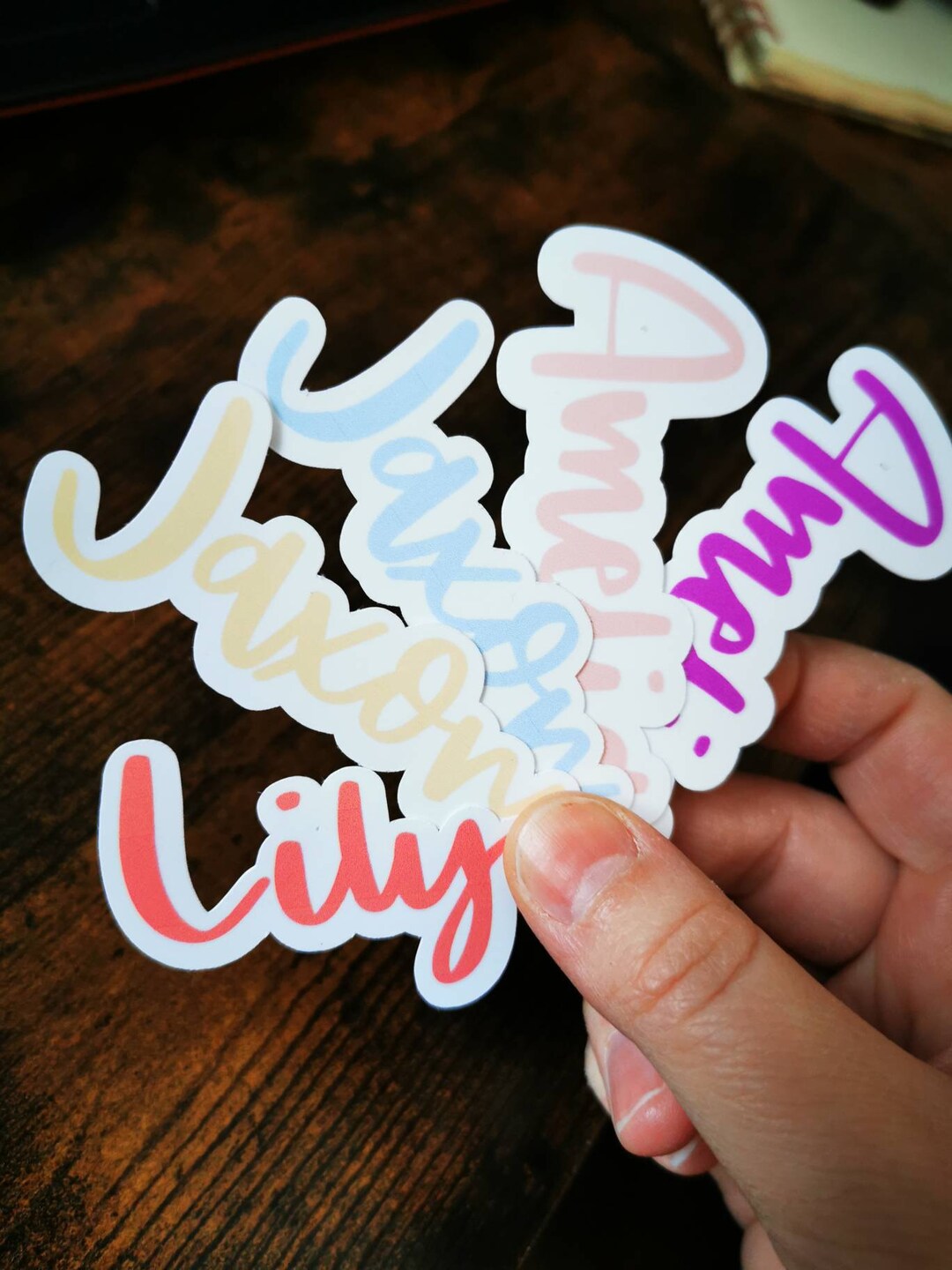 Name Sticker Model Custom Name Vinyl Sticker / Personalized Name Sticker / Waterproof ...