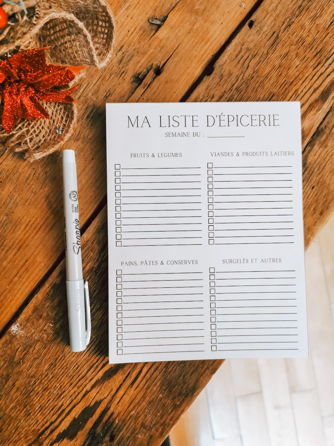 My Grocery List | Notepad | Notepad in French | 50 Pages | Possibility ...