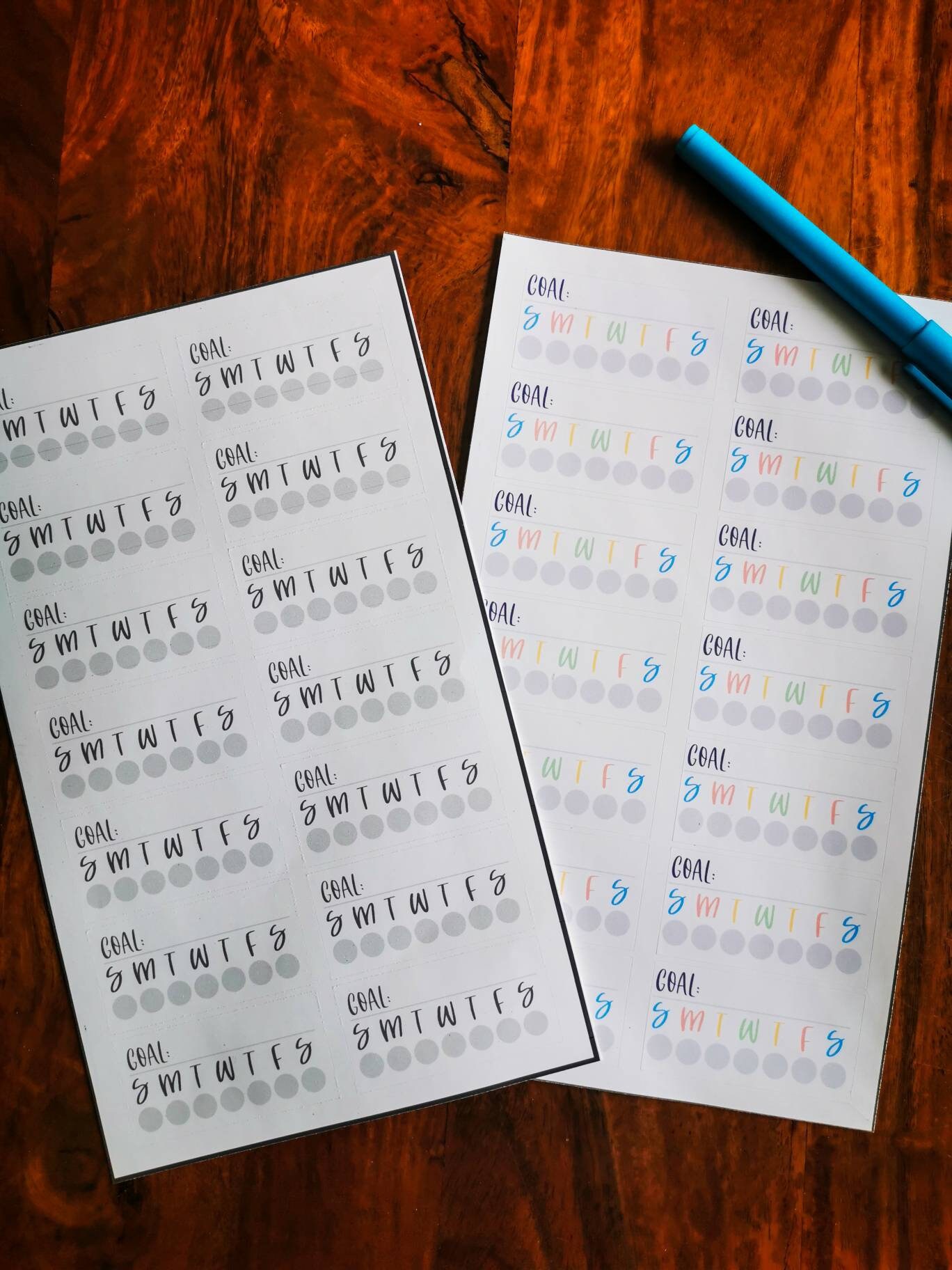 Weekly Habit Tracker Planner Sticker Sheet (14 per Sheet) / Planner ...