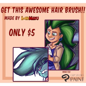 Hair brush for Clip Studio Paint