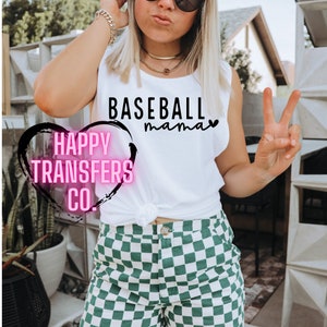 Ready To Press Baseball Mama Screen Print Transfer | Plastisol Ink Screen Print Transfers | Baseball Screen Print Transfers, Mama Transfers