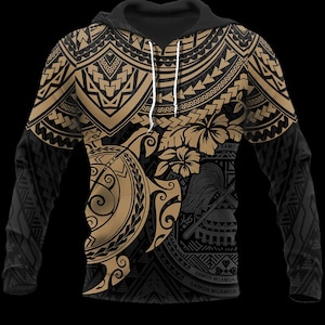 Hoodie Sweatshirt Pullover. Tribal Island Designs. Tropical Island.