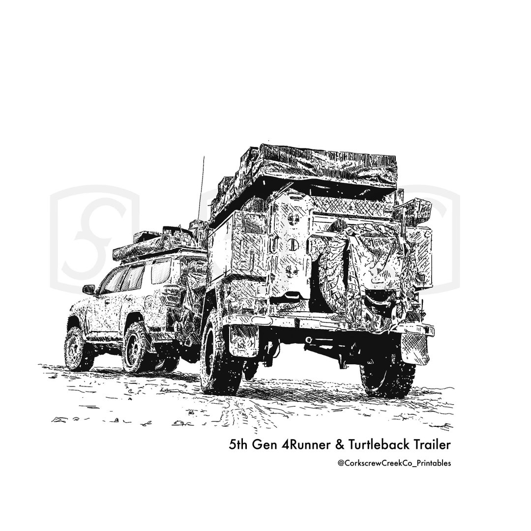 5th Gen Toyota 4runner, Turtleback Trailer, Gifts for Him, Fathers Day