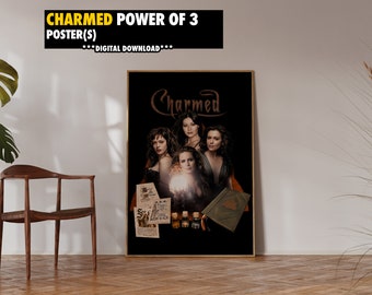 Póster digital de Charmed Power of 3 / Descarga instantánea / Decoración para el hogar / Impresión digital / Regalo para él o ella / Descarga digital