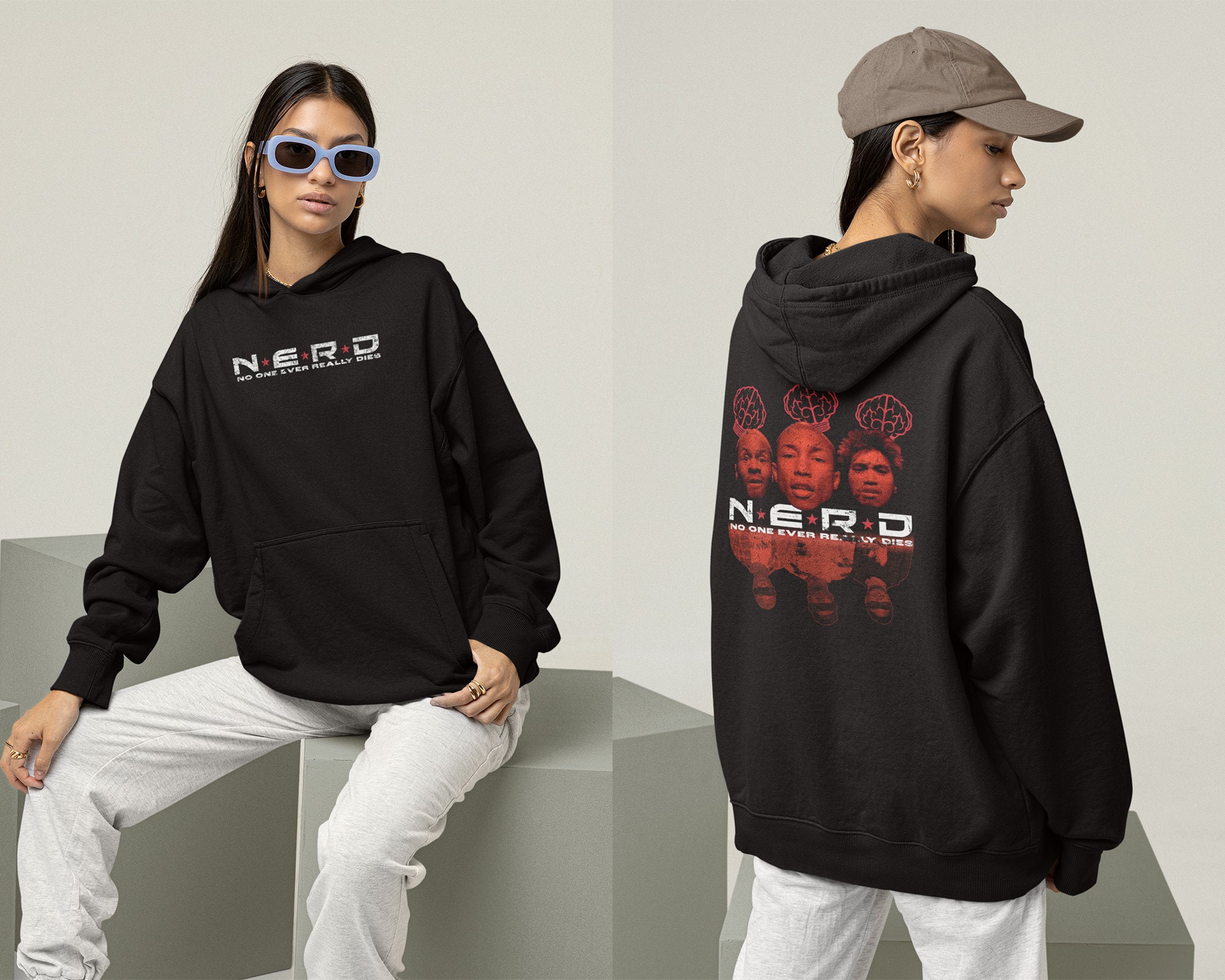 N.E.R.D Vintage Inspired Band Hoodie - Etsy