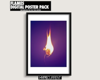 Flames Art Digital Posters | Digital Print | High End Fashion | Hype Home Decor | Modern Unique Wall Art