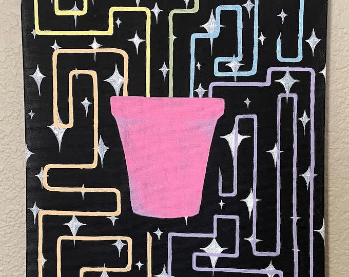 Pastel Paths: Acrylic Painting on Canvas