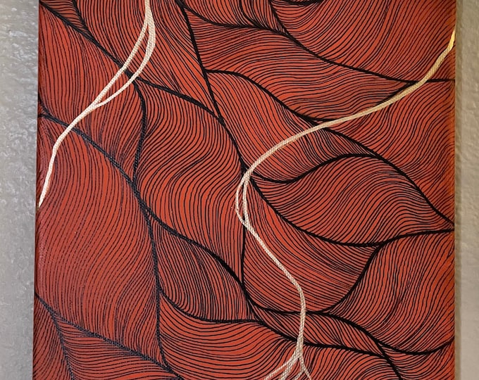 Golden Hour Abstract Art: Flowing Shapes with Golden Ribbons