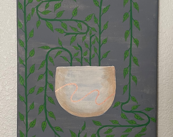 Original Vine Painting: Acrylic on Canvas