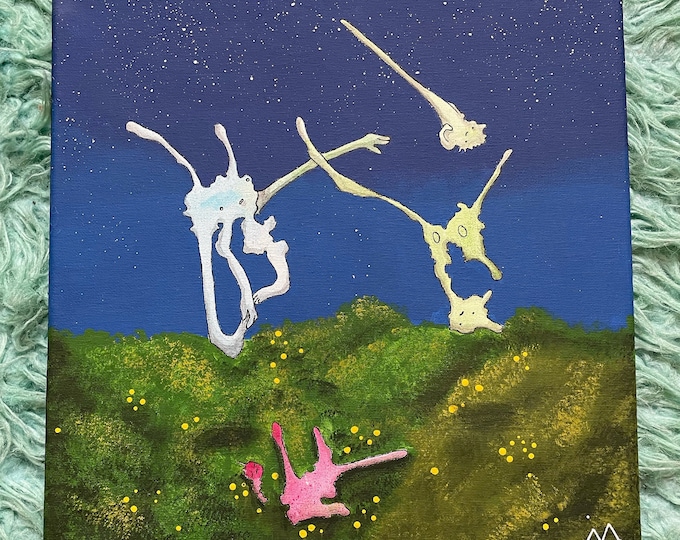 Dream Catcher Painting: Watercolor, Acrylic, and Graphite on Canvas