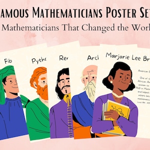 Famous Mathematician Classroom Poster Set, Math Classroom Décor, Women in Math, Anchor Chart, Famous Women, Math Classroom Decor, gift