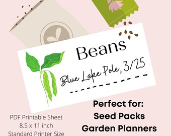 Marcadores de jardim para impressão. Também pode ser usado para adesivos digitais ou planejamento de jardins em Goodnotes ou Notability