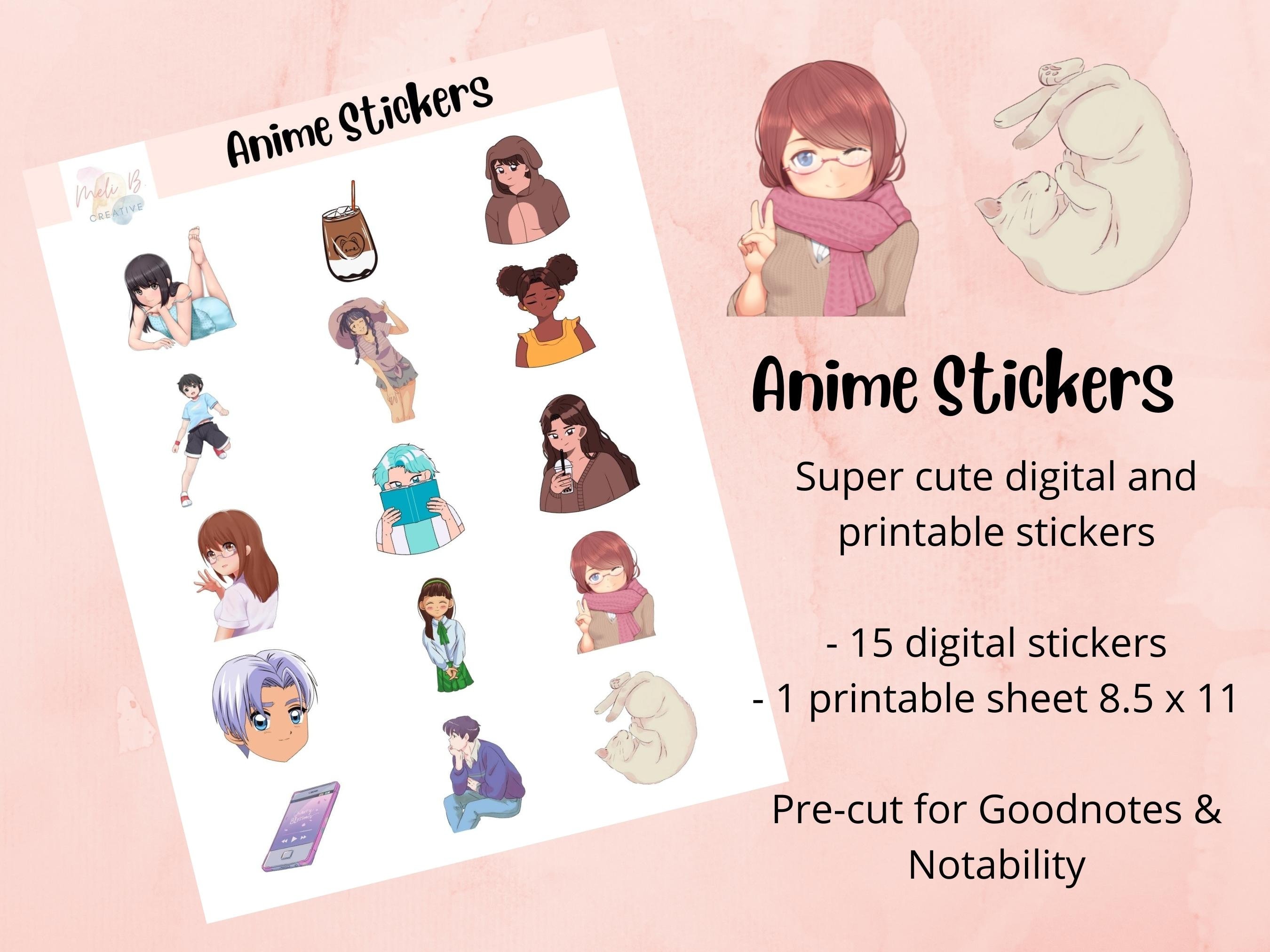 Anime Stickers for Sale  Anime stickers, Cute stickers, Anime printables