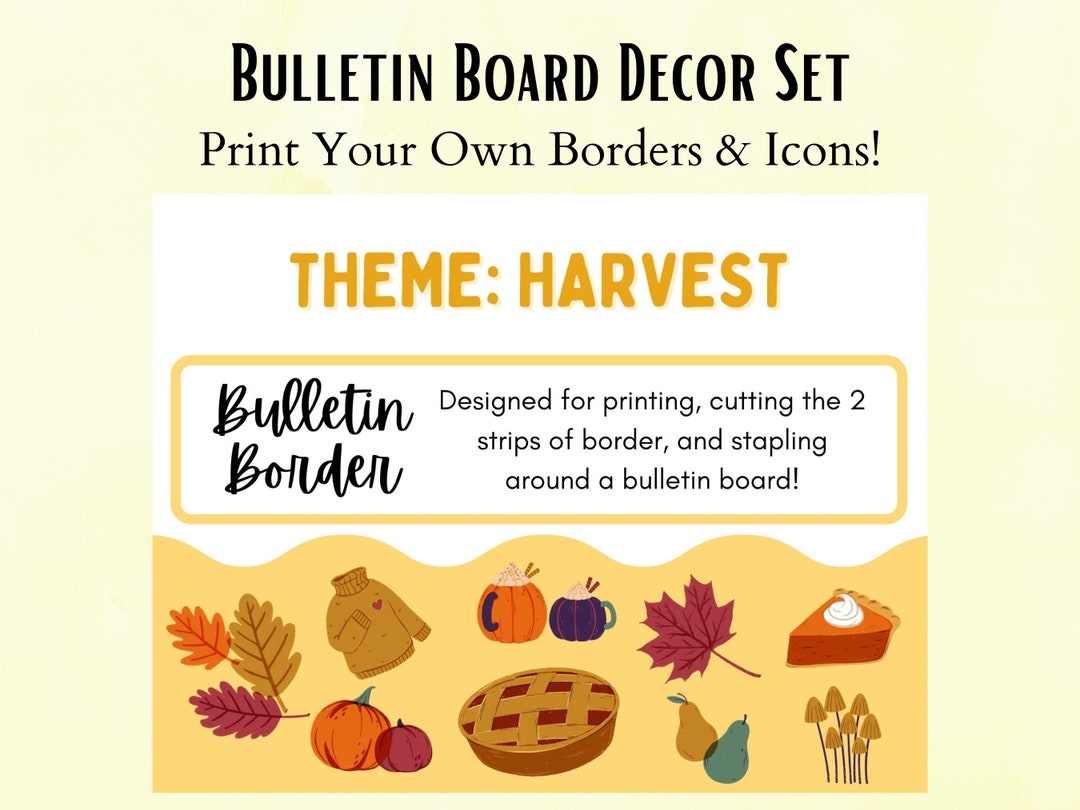 Autumn Harvest Bulletin Board Classroom Decor for Science Teachers ...