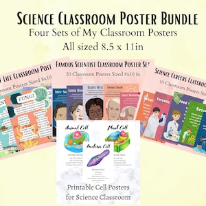 Science Classroom Poster Bundel, Science Classroom Decor, Vrouwen in de Wetenschap, Anker Grafiek, Beroemde Vrouwen, Homeschool, Montessori, Decor, cadeau