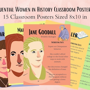 Influential Women Classroom Poster Set Science Classroom | Etsy
