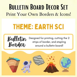 Earth Science Bulletin Board Classroom Decor for Science Teachers, Science Classroom, Classroom Setup, DIY Science Classroom, Printable