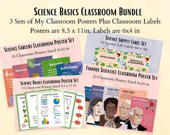 Science Basics Classroom Bundle, Science Classroom Décor, Women in Science, Science Teacher, Famous Women, Homeschool, Montessori, Decor