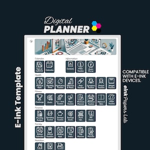 Remarkable 2 | Remarkable Paper Pro Digital Planner | Calendar 2025 | Sunday Monday | Daily Planner | Weekly Planner | Monthly Planner