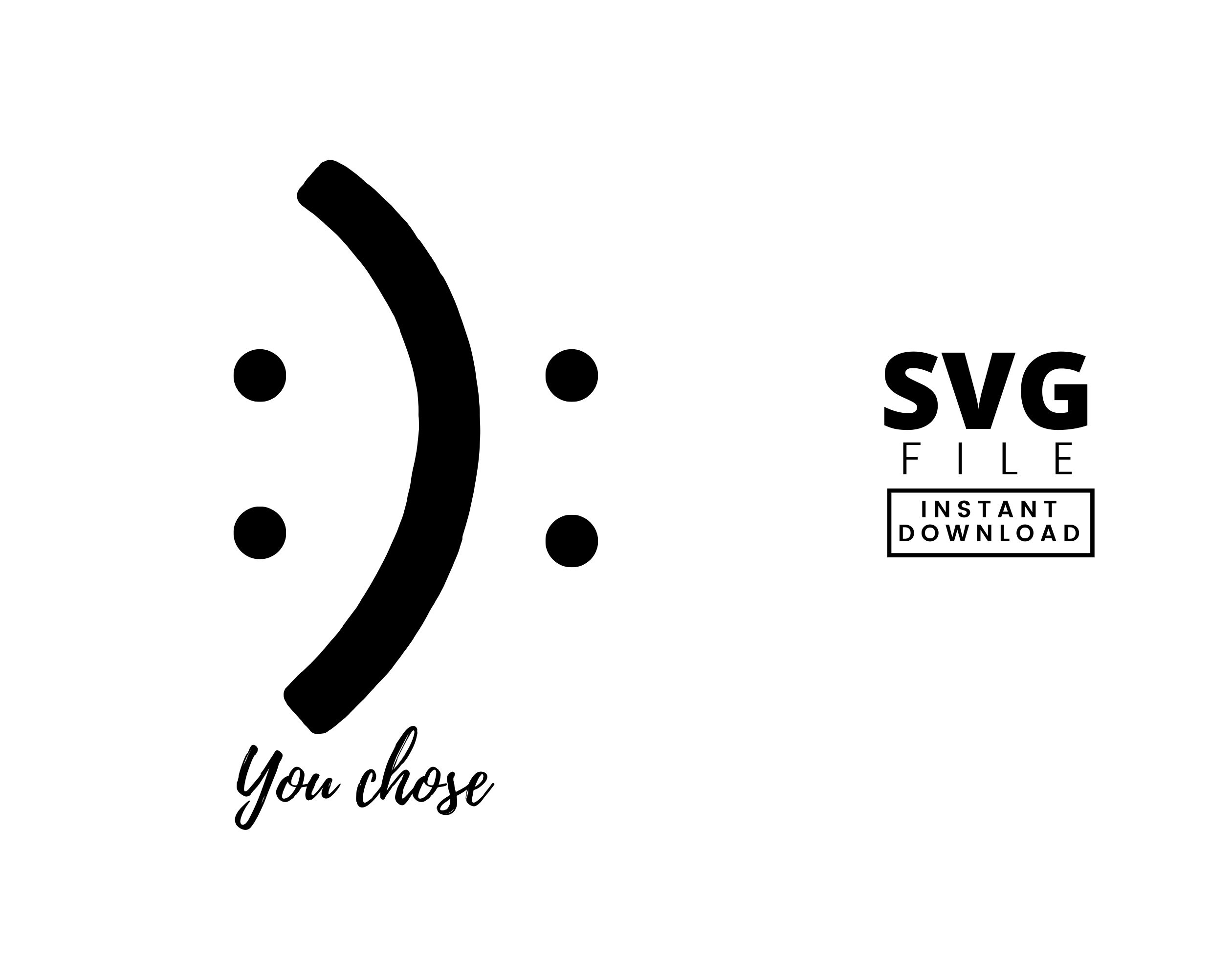 Happy And Sad Face SVG Instant Download Digital Download Etsy