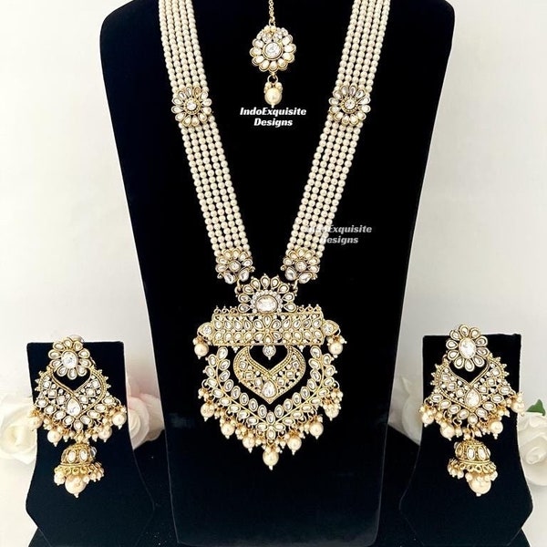 Kundan Raani haar(long Neclace )/ Kundan Necklace Set/ Indian Jewelry/ High quality kundan and polki jewelry/ Bollywood jewelry/Bridal long