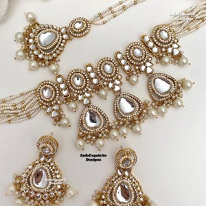 Kundan choker Set/Indian jewelry/Kundan Polki Necklace/Bollywood style choker set