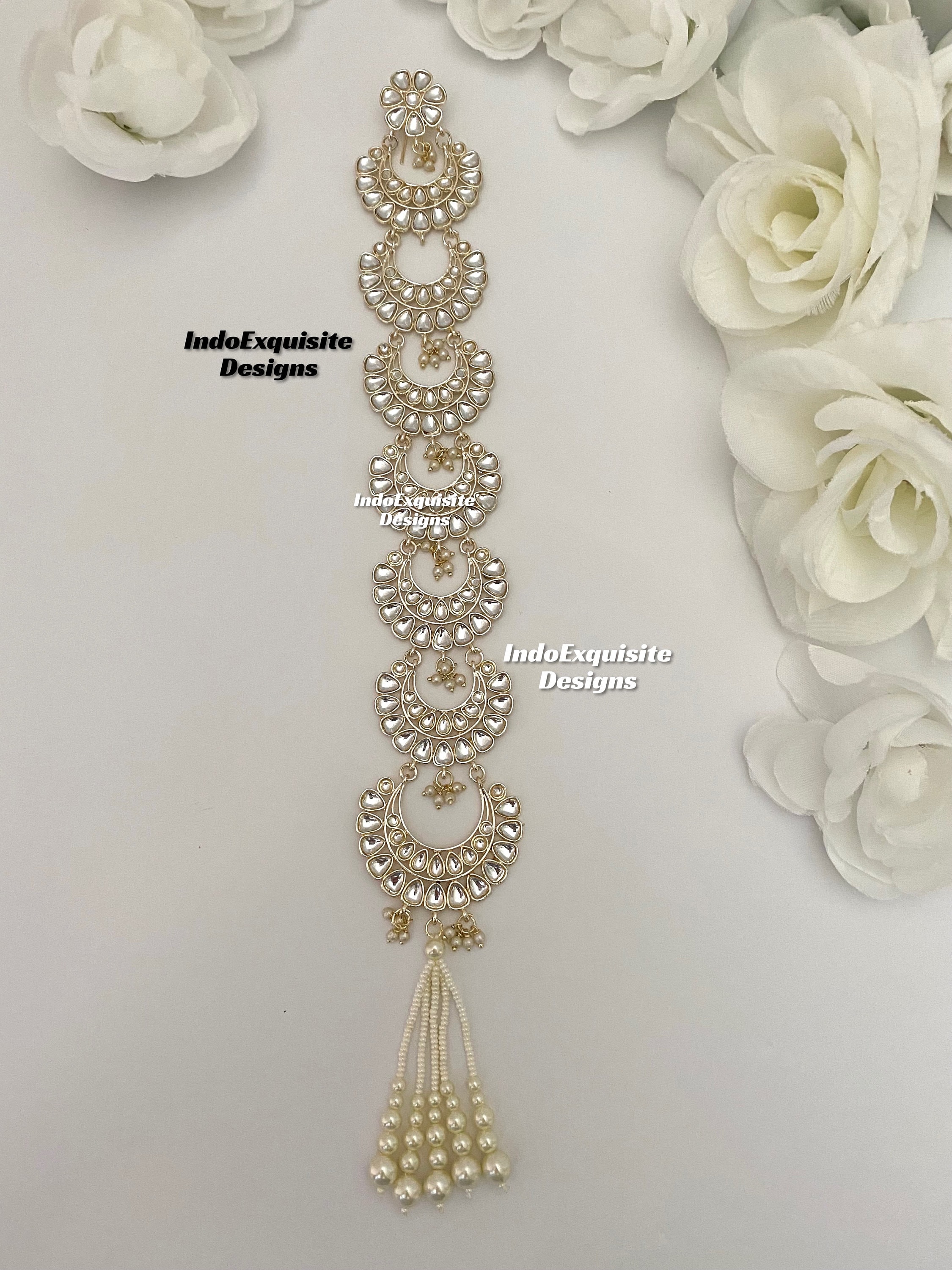 Kundan Choti/braid Jewelry /indian Bridal Choti/kundan Hair Accessories