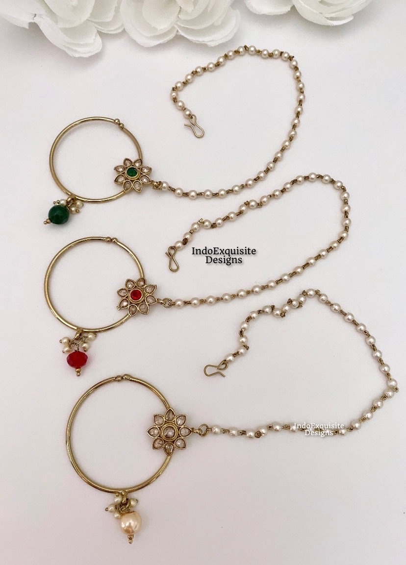 Gold nose ring deals designs for bridal