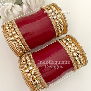 Indian Bridal premium quality Kundan Choora Set/ Wedding Chooda/traditional bridal Chuda/kundan Polki chooda /trendy chooda Chuda/Chuda Set/