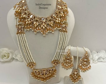 Gorgeous  Pakistani bridal set/ Pakistani Bridal Jewelry/Indian jewelry/ high quality gold plated jewelry/gold color