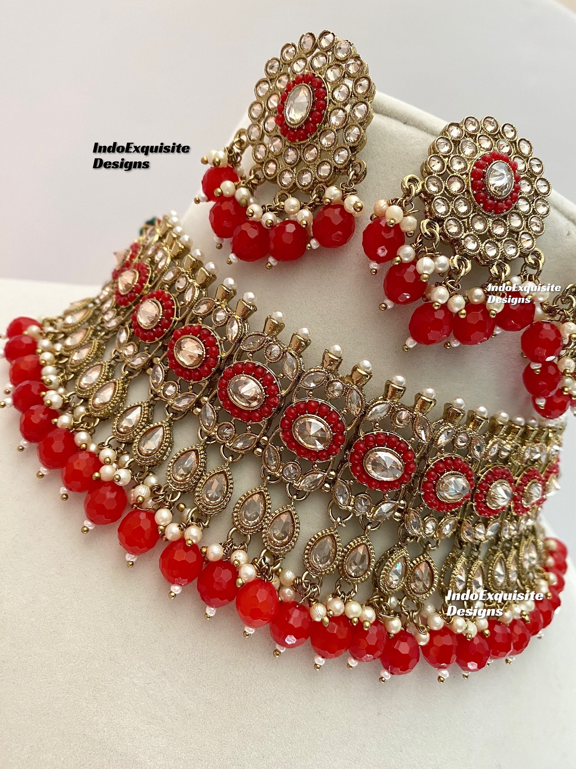 Red Gloria Polki Necklace