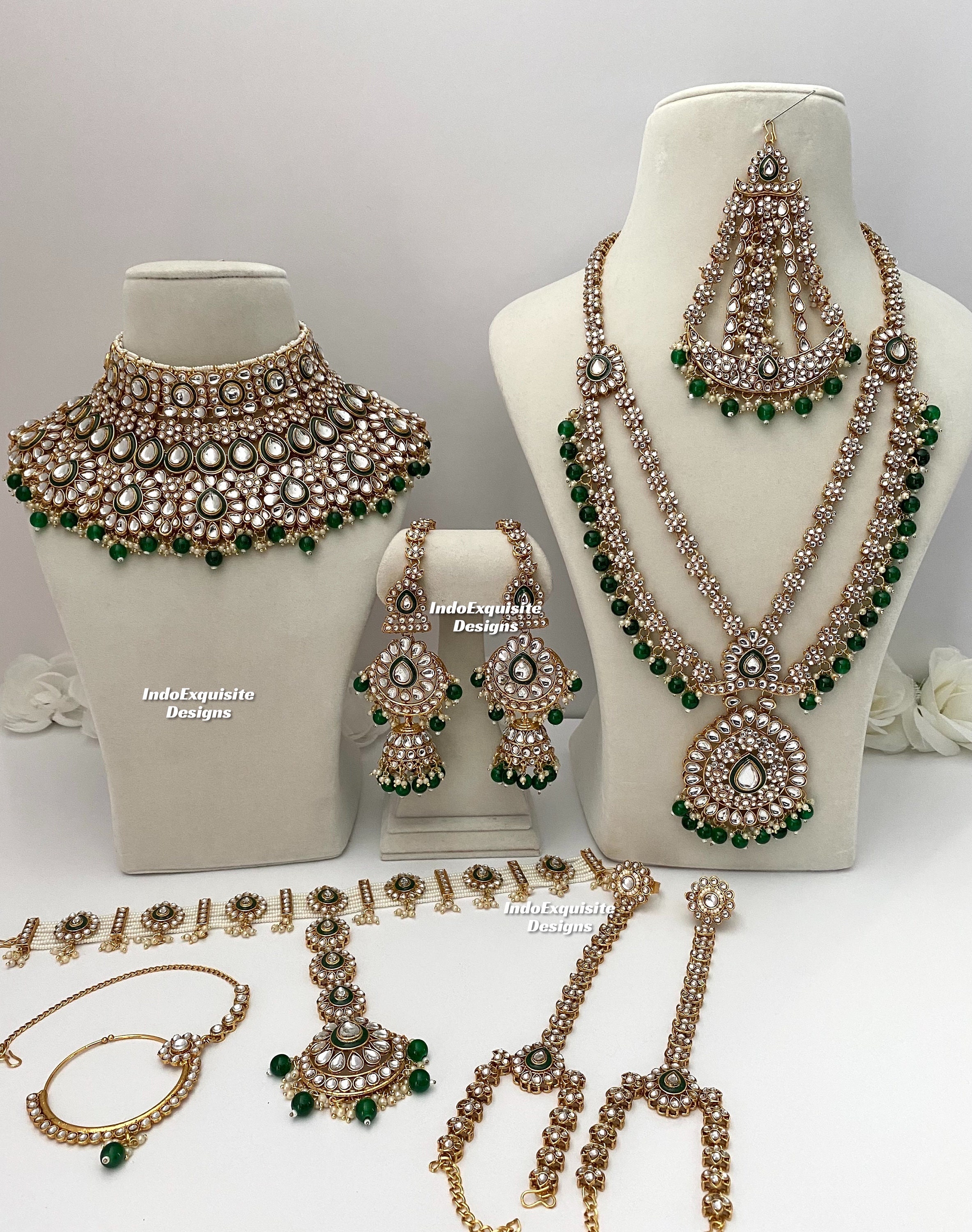 Elegant Kundan Bridal Set Comes With All Accessories/ Indian Bridal  Jewelry/ High Quality Gold Plated Kundan and Polki Jewelry - Etsy Israel, image size:2367x3000