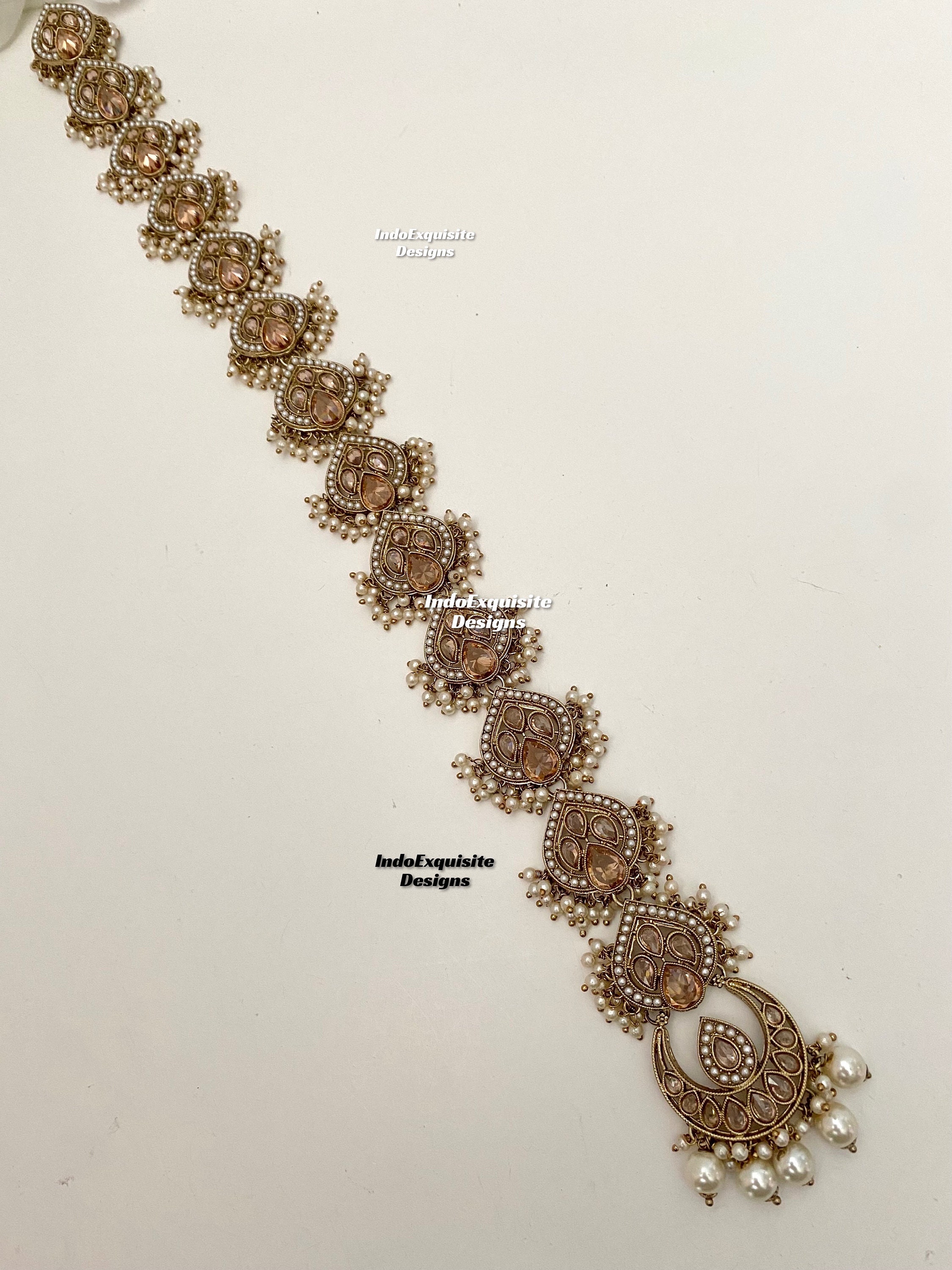 Polki Choti/Braid choti/Indian bridal choti/polki hair Accessories/Indian wedding/Polki hair accessories/polki braid jewelry