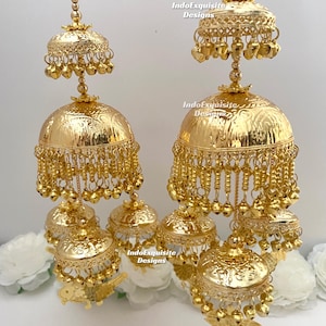 Kaleere dourado exclusivo tradicional, kaleere de casamento/kaleere nupcial/kaleere patra de alta qualidade/kaleere nupcial punjabi com pássaros pendurados