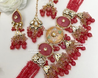 Premium Quality Meenakari statement Kundan Choker Set/Indian jewelry/ Bollywood jewelry/ Reception choker/kundan polki choker