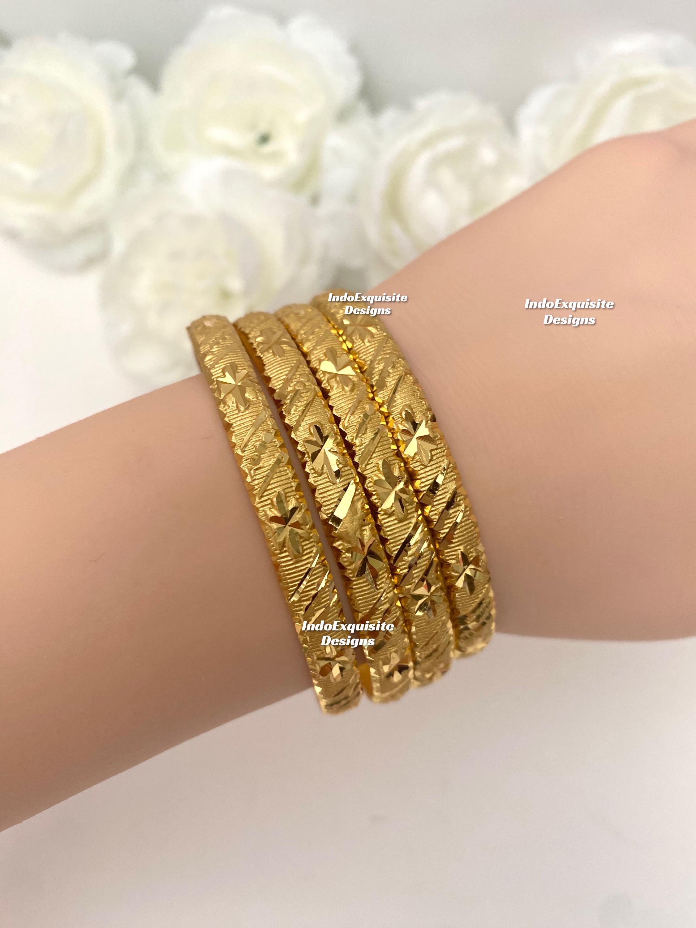 Premium Quality Gold Plated Bangles/real Gold Look Choori/ Indian